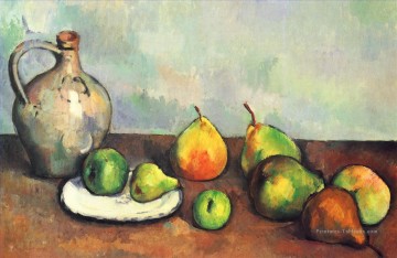 Nature morte impressionnisme œuvres - Pichet Nature morte et fruits Paul Cézanne